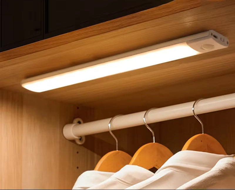 10/20/30/40/60CM Night Light USB Rechargeable Motion Sensor Led Light Wireless Led Lamp for Kitchen Cabinet Bedroom Wardrobe